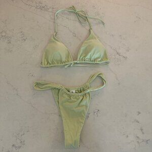 NWT HalfHeart Lime Green Bikini SZ MED